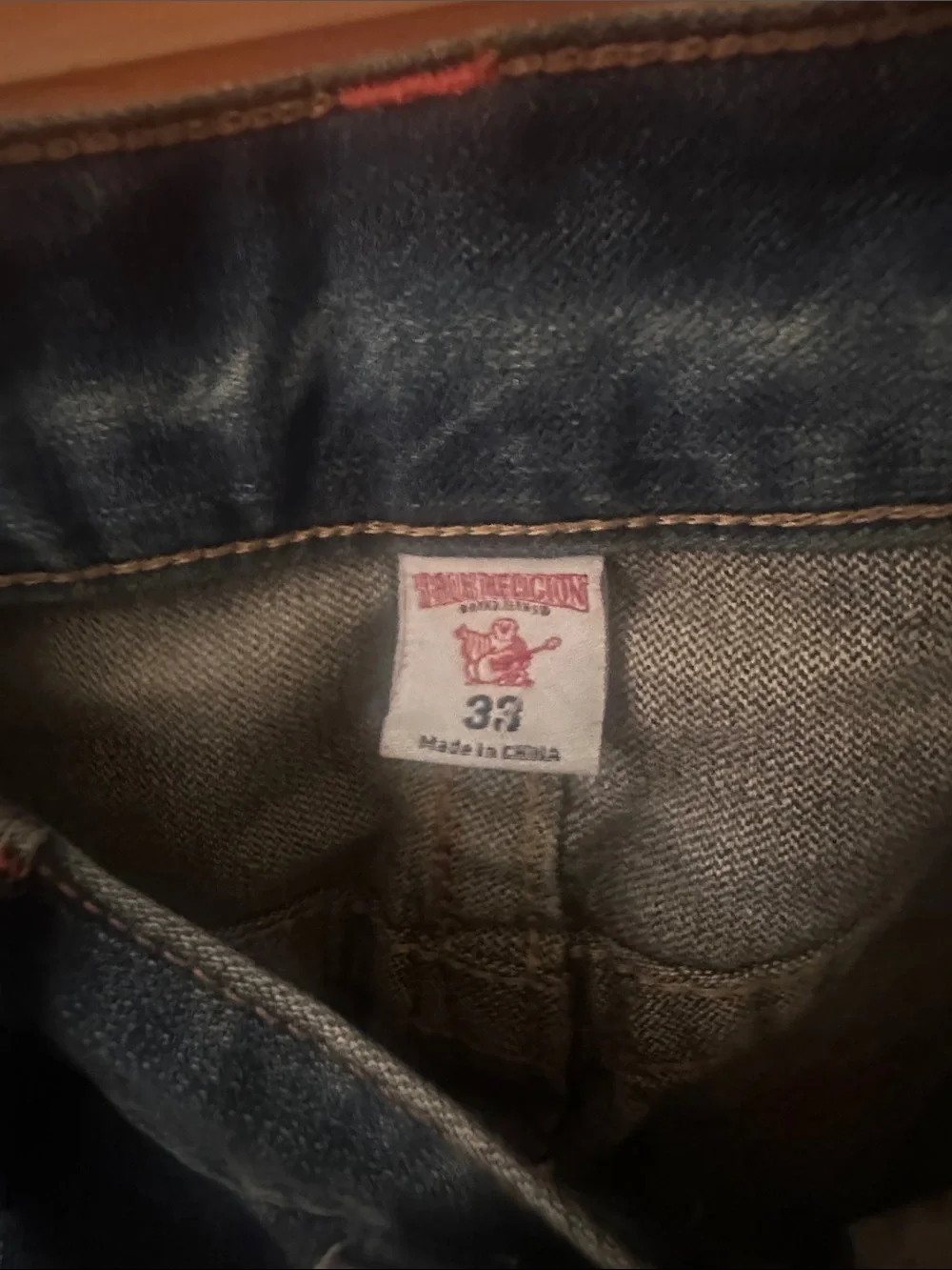 True Religion Men's Slim Washed Blue Denim Jeans